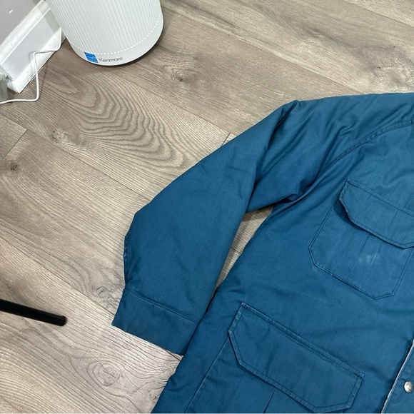 Vintage Woolrich Insulated Parka Coat Jacket Style 33334 Navy Blue Men’s Large - Picture 4 of 10